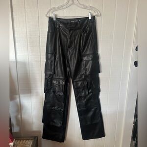 Luxe to Kill Oversized Wide Leg Faux Leather Pants Size 8